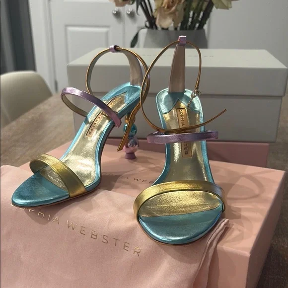 Sophia Webster Rosalind Pearl Mid Sandal (Multi Metallic) - Picture 4 of 6